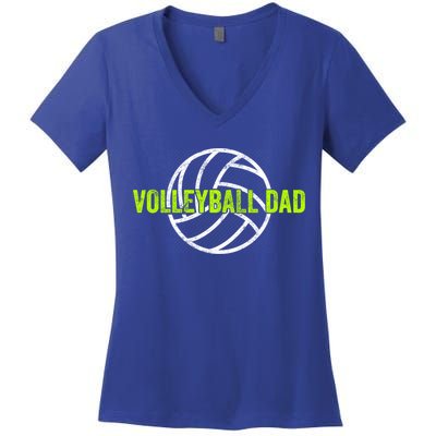 Volleyball Dad Gift For Father From Daughter Volleyball Cool Gift Women's V-Neck T-Shirt