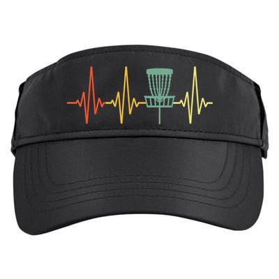 Vintage Disc Golf Retro Heartbeat Gift Disc Golf Funny Gift Adult Drive Performance Visor