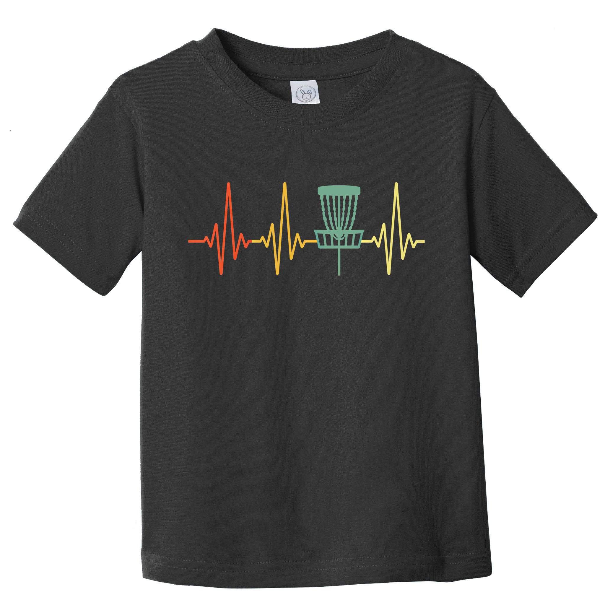 Vintage Disc Golf Retro Heartbeat Gift Disc Golf Funny Gift Toddler T-Shirt