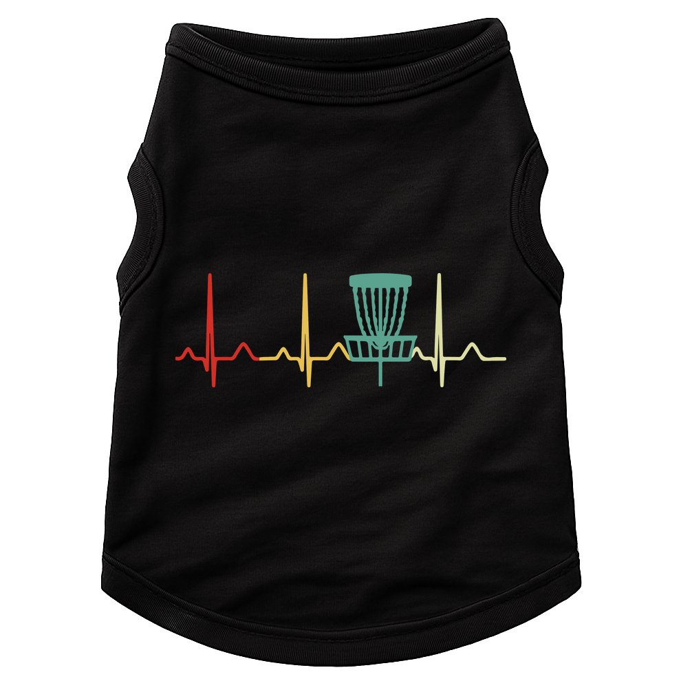 Vintage Disc Golf Retro Heartbeat Gift Disc Golf Doggie Tank
