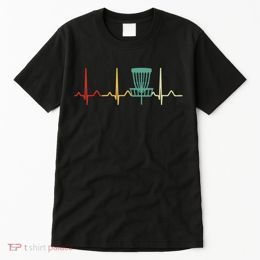 Vintage Disc Golf Retro Heartbeat Gift Disc Golf Tall T-Shirt