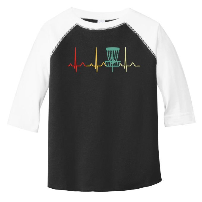 Vintage Disc Golf Retro Heartbeat Gift Disc Golf Toddler Fine Jersey T-Shirt