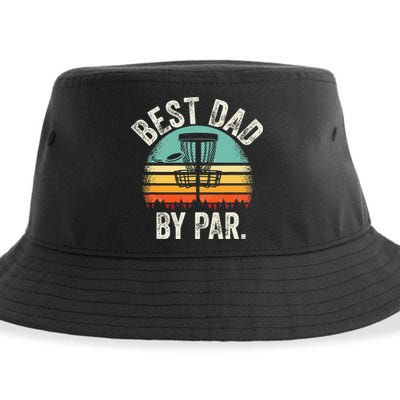 Vintage Disc Golf Dad Gift - Best Dad By Par Disk Golf Sustainable Bucket Hat