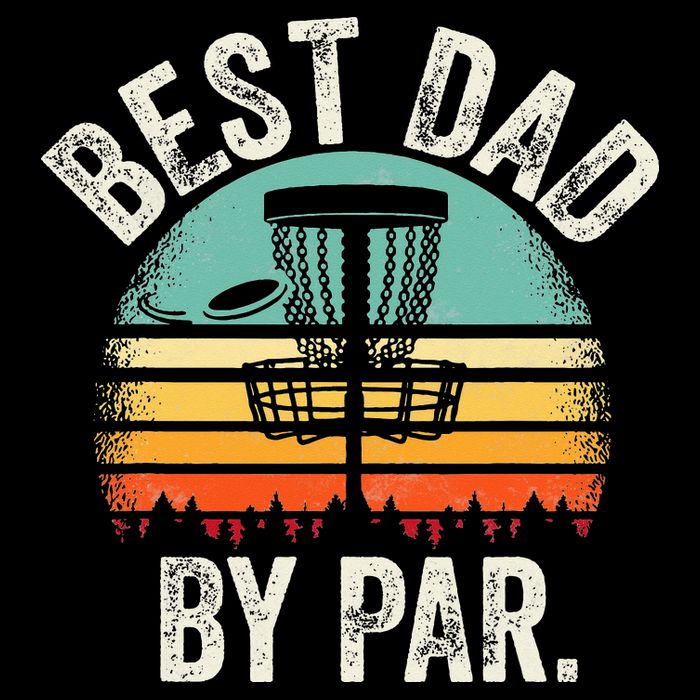 Vintage Disc Golf Dad Gift - Best Dad By Par Disk Golf Bucket Hat