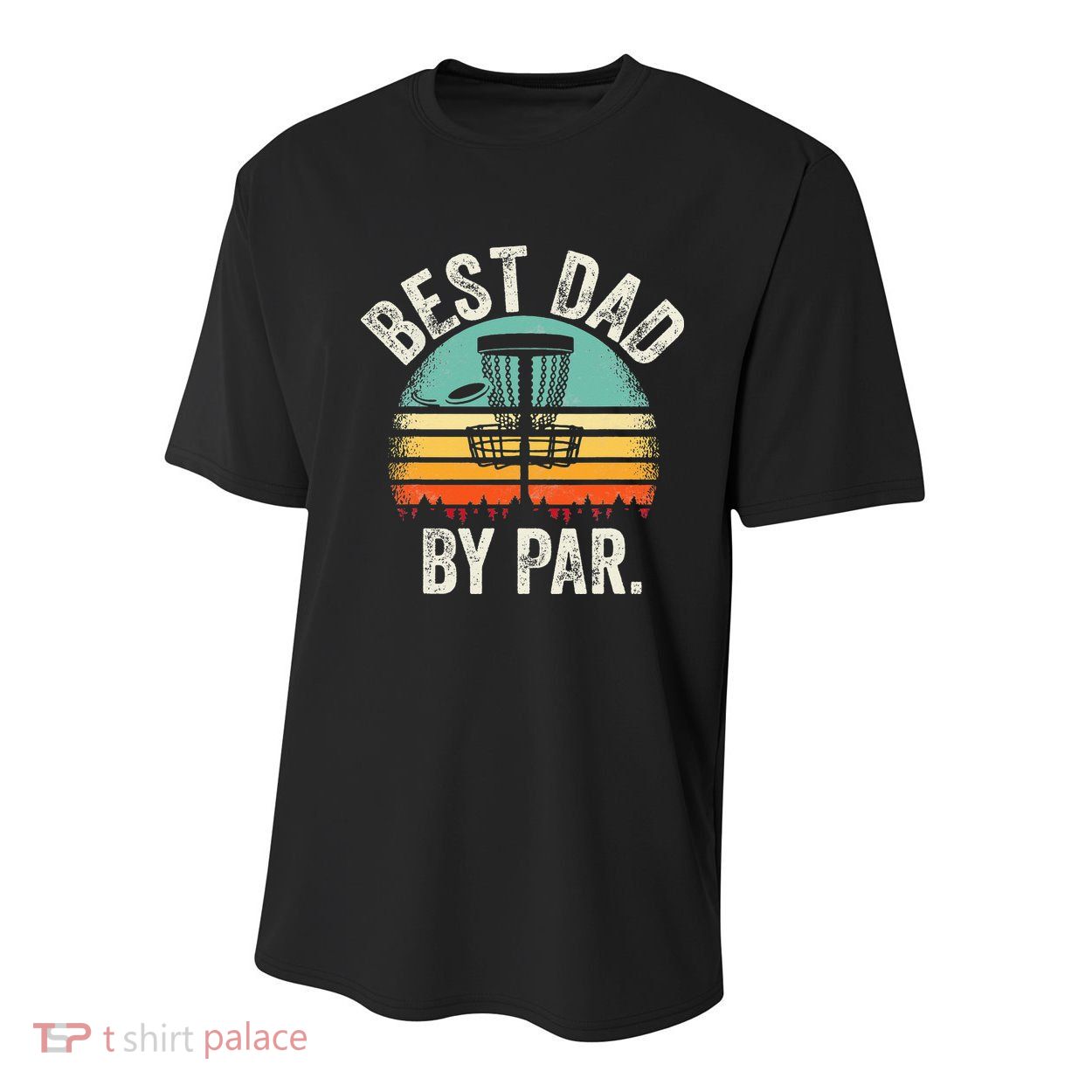 Vintage Disc Golf Dad Gift - Best Dad By Par Disk Golf Youth Performance Sprint T-Shirt