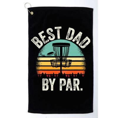 Vintage Disc Golf Dad Gift - Best Dad By Par Disk Golf Golf Towel