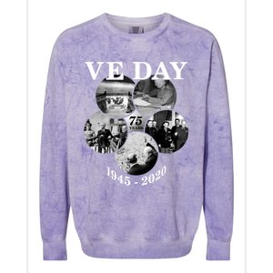 Ve Day Gift 75th Anniversary (5) Funny Gift Colorblast Crewneck Sweatshirt