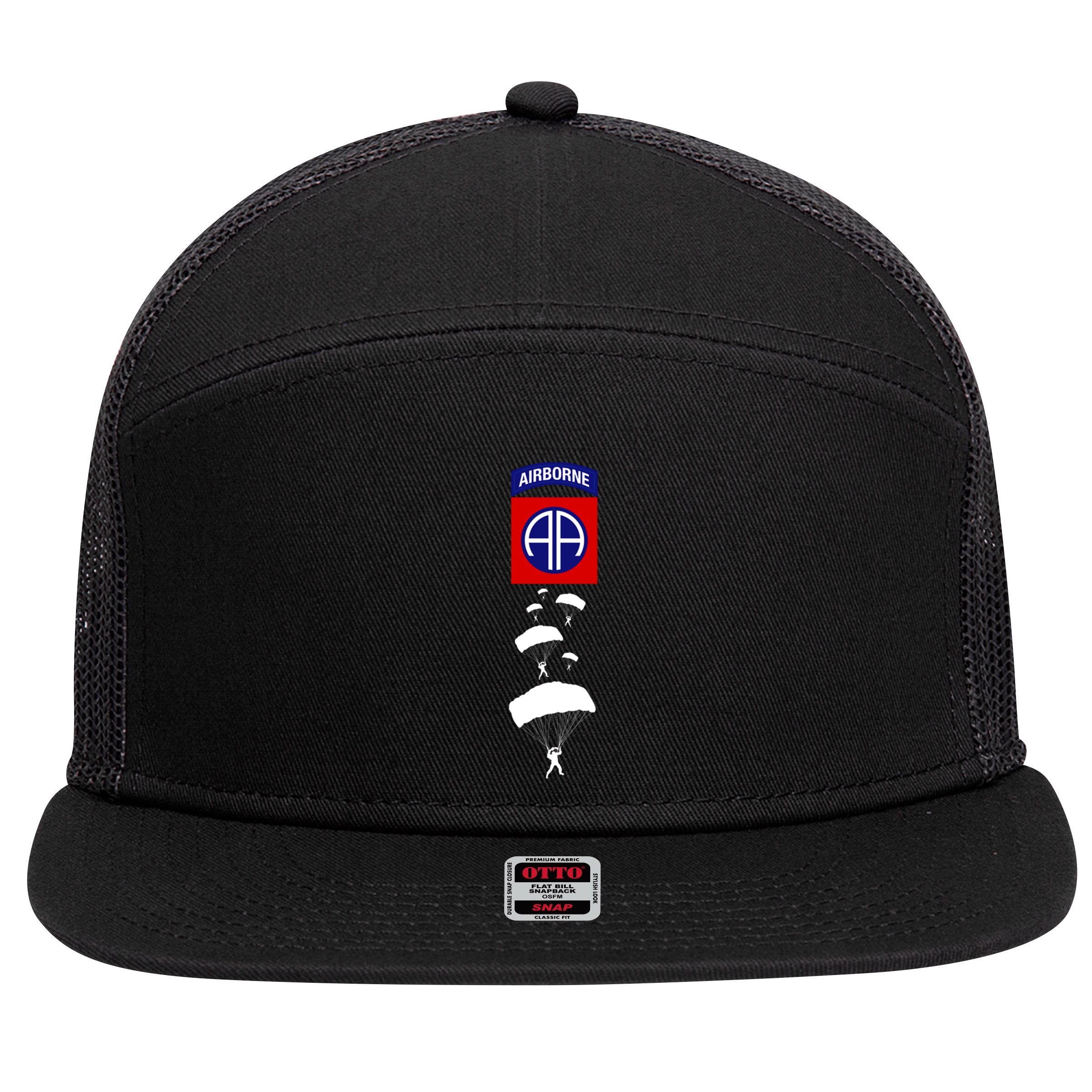 Veteran Day Gift 7 Panel Mesh Trucker Snapback Hat