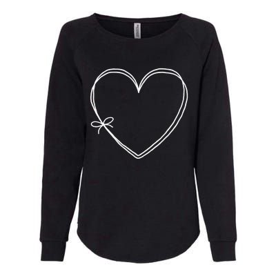 Valentines Day Graphic Tee Love Knot Hearts Red Womens California Wash Sweatshirt