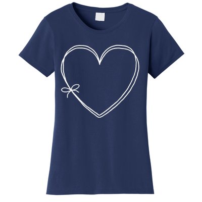 Valentines Day Graphic Tee Love Knot Hearts Red Women's T-Shirt