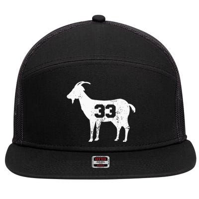 Vintage Distressed GOAT 33 Apparel 7 Panel Mesh Trucker Snapback Hat