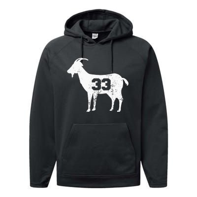 Vintage Distressed GOAT 33 Apparel Performance Fleece Hoodie