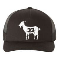 Vintage Distressed GOAT 33 Apparel Yupoong Adult 5-Panel Trucker Hat