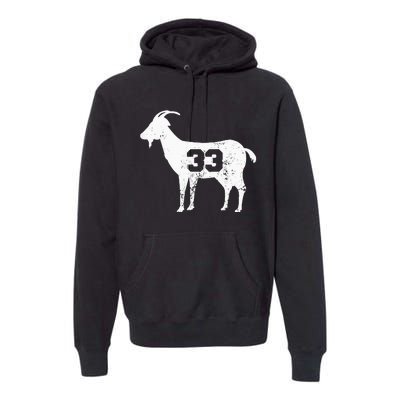 Vintage Distressed GOAT 33 Apparel Premium Hoodie