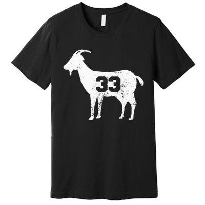 Vintage Distressed GOAT 33 Apparel Premium T-Shirt