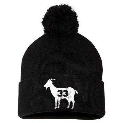 Vintage Distressed GOAT 33 Apparel Pom Pom 12in Knit Beanie