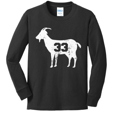 Vintage Distressed GOAT 33 Apparel Kids Long Sleeve Shirt