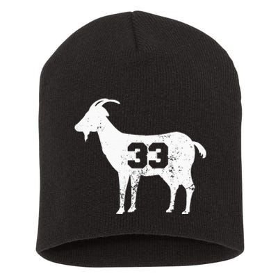 Vintage Distressed GOAT 33 Apparel Short Acrylic Beanie