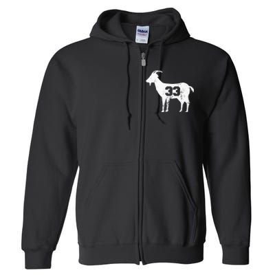 Vintage Distressed GOAT 33 Apparel Full Zip Hoodie