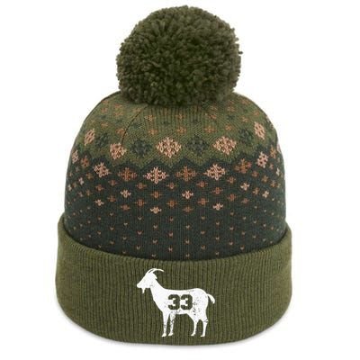 Vintage Distressed GOAT 33 Apparel The Baniff Cuffed Pom Beanie