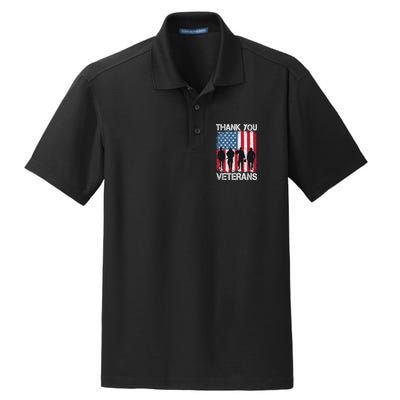 Veterans Day Gifts Thank You Veterans Dry Zone Grid Polo