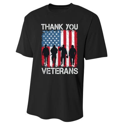 Veterans Day Gifts Thank You Veterans Performance Sprint T-Shirt