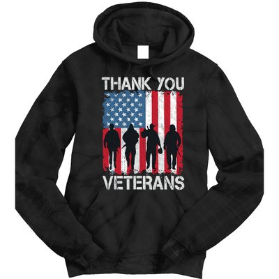 Veterans Day Gifts Thank You Veterans Tie Dye Hoodie