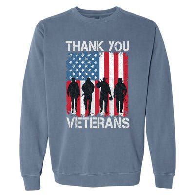 Veterans Day Gifts Thank You Veterans Garment-Dyed Sweatshirt