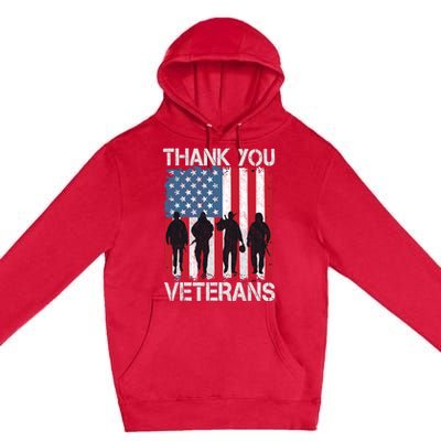 Veterans Day Gifts Thank You Veterans Premium Pullover Hoodie