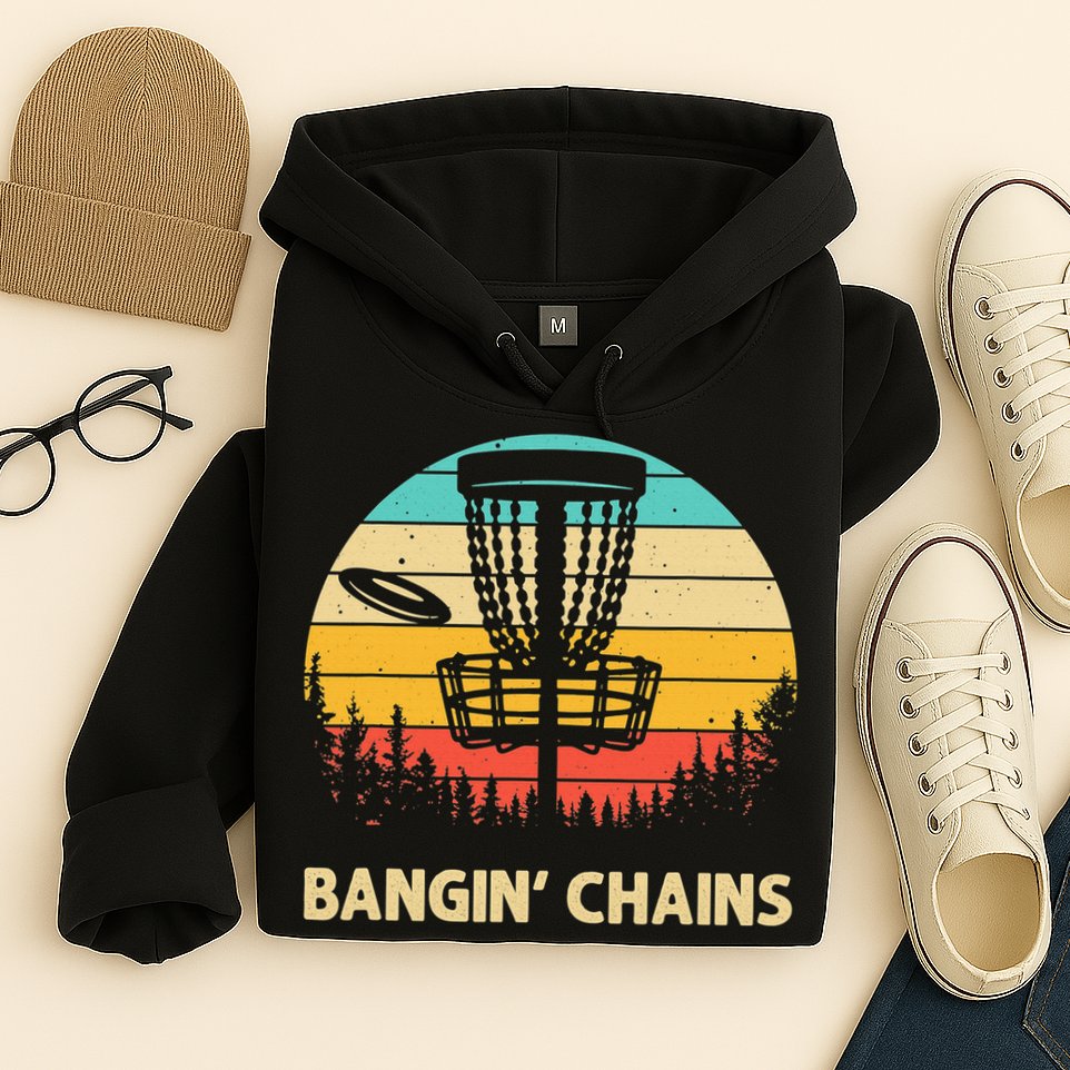 Vintage Disc Golf Basket Tree Funny Stupid Tree Frisbee Hoodie