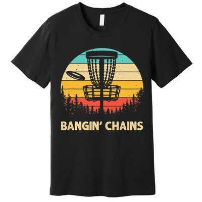 Vintage Disc Golf Basket Tree Funny Stupid Tree Frisbee Premium T-Shirt