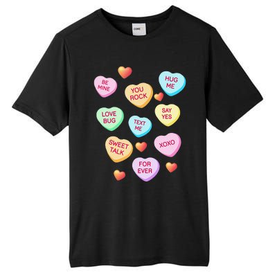 Valentine's Day Heart Candy Design For Woman & Tank Top Tall Fusion ChromaSoft Performance T-Shirt