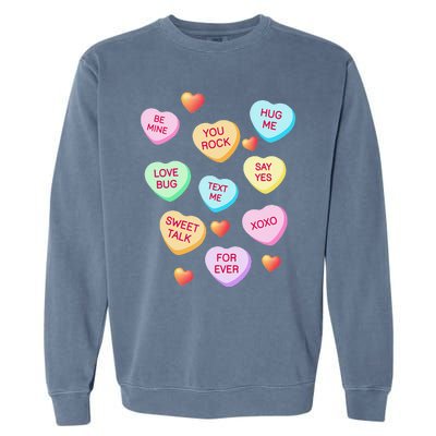 Valentine's Day Heart Candy Design For Woman & Tank Top Garment-Dyed Sweatshirt