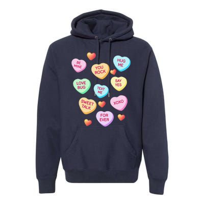 Valentine's Day Heart Candy Design For Woman & Tank Top Premium Hoodie