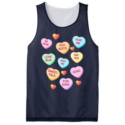 Valentine's Day Heart Candy Design For Woman & Tank Top Mesh Reversible Basketball Jersey Tank