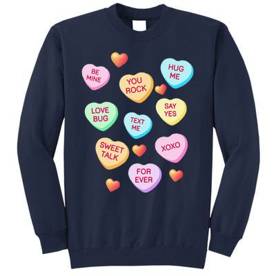 Valentine's Day Heart Candy Design For Woman & Tank Top Tall Sweatshirt