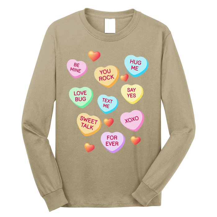 Valentine's Day Heart Candy Design For Woman & Tank Top Long Sleeve Shirt