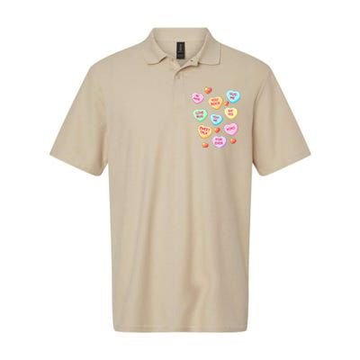 Valentine's Day Heart Candy Design For Woman & Tank Top Softstyle Adult Sport Polo