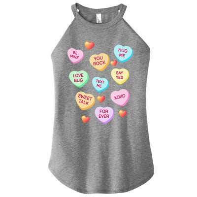 Valentine's Day Heart Candy Design For Woman & Tank Top Women’s Perfect Tri Rocker Tank