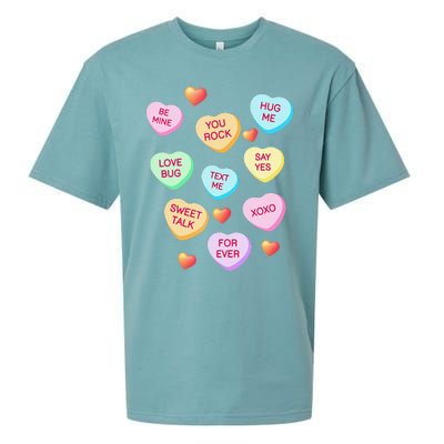 Valentine's Day Heart Candy Design For Woman & Tank Top Sueded Cloud Jersey T-Shirt