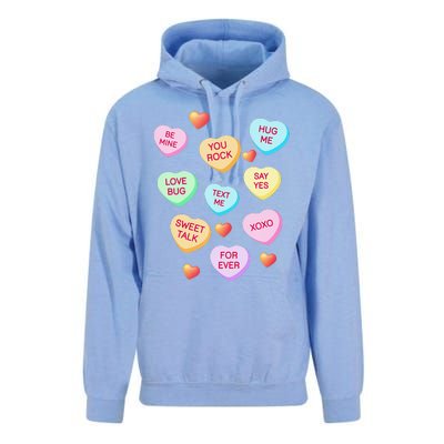 Valentine's Day Heart Candy Design For Woman & Tank Top Unisex Surf Hoodie