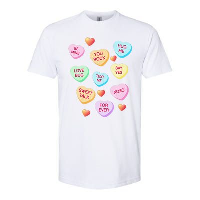 Valentine's Day Heart Candy Design For Woman & Tank Top Softstyle CVC T-Shirt