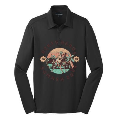 Vintage Dirty Heads In Retro Style Gift Silk Touch Performance Long Sleeve Polo