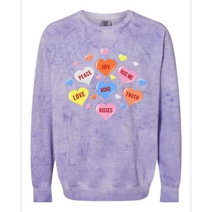 Valentine's Day Heart Candys Colorblast Crewneck Sweatshirt