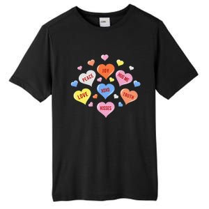 Valentine's Day Heart Candys Tall Fusion ChromaSoft Performance T-Shirt