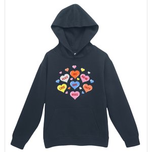 Valentine's Day Heart Candys Urban Pullover Hoodie