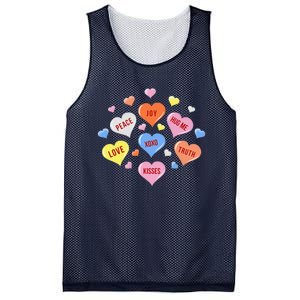 Valentine's Day Heart Candys Mesh Reversible Basketball Jersey Tank