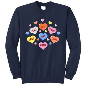 Valentine's Day Heart Candys Tall Sweatshirt