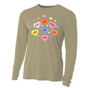 Valentine's Day Heart Candys Cooling Performance Long Sleeve Crew