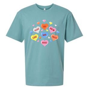 Valentine's Day Heart Candys Sueded Cloud Jersey T-Shirt